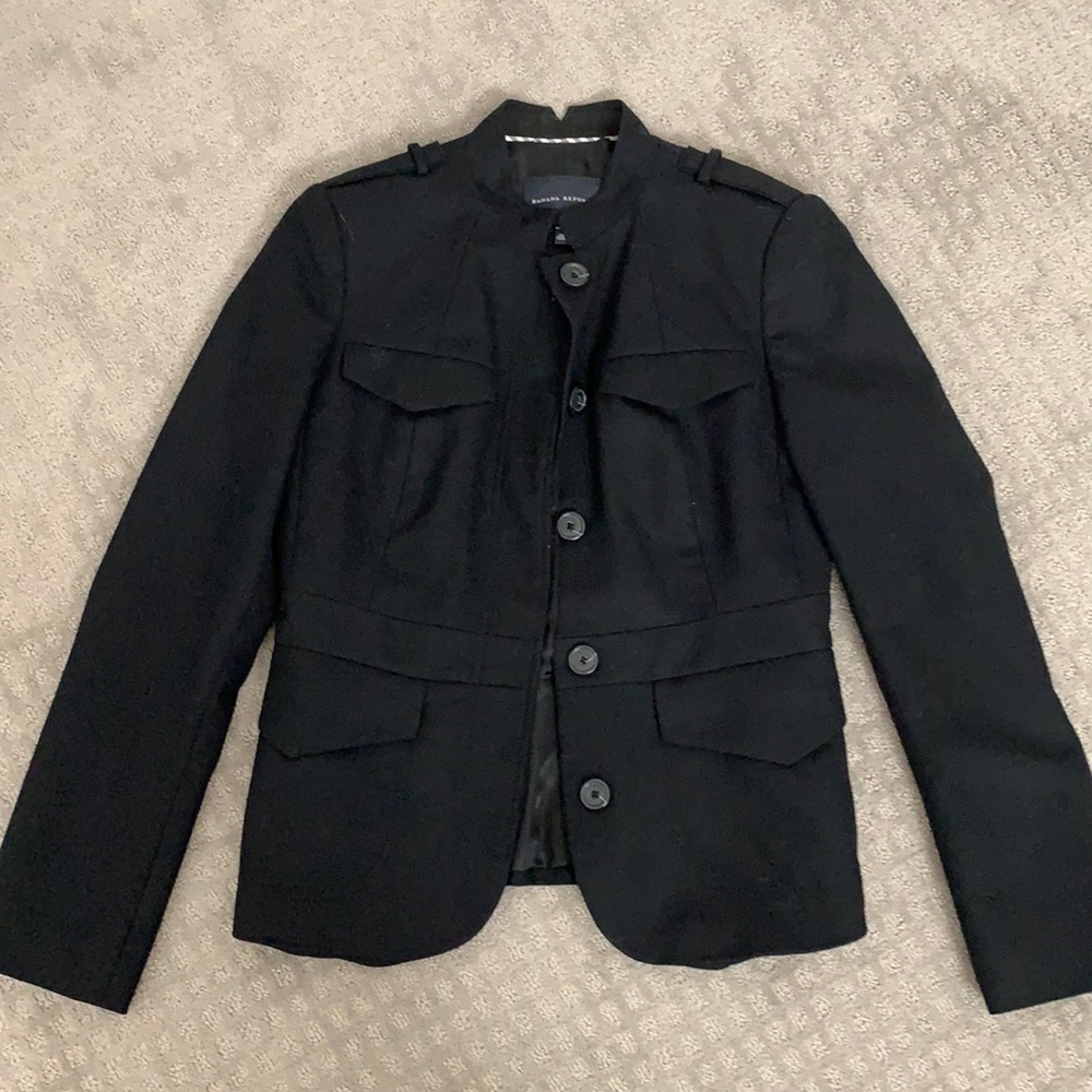 Banana republic utility jacket Sz6, wool, black
